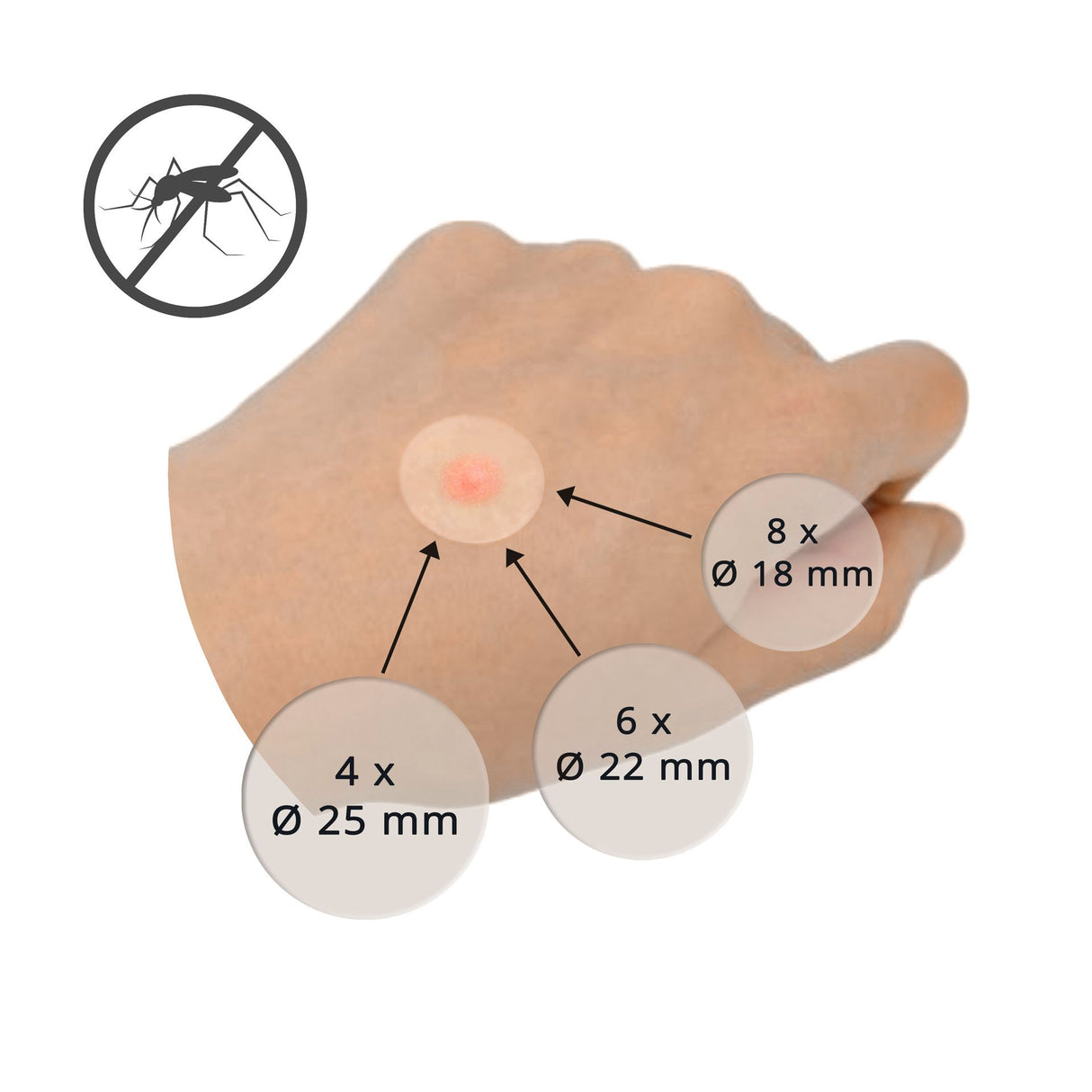 Plāksteri pret niezi BasicNature Mosquito Bite Plasters