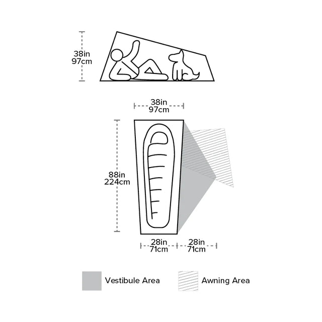 Telts Big Agnes Copper Spur Ultralight 1-vietīga