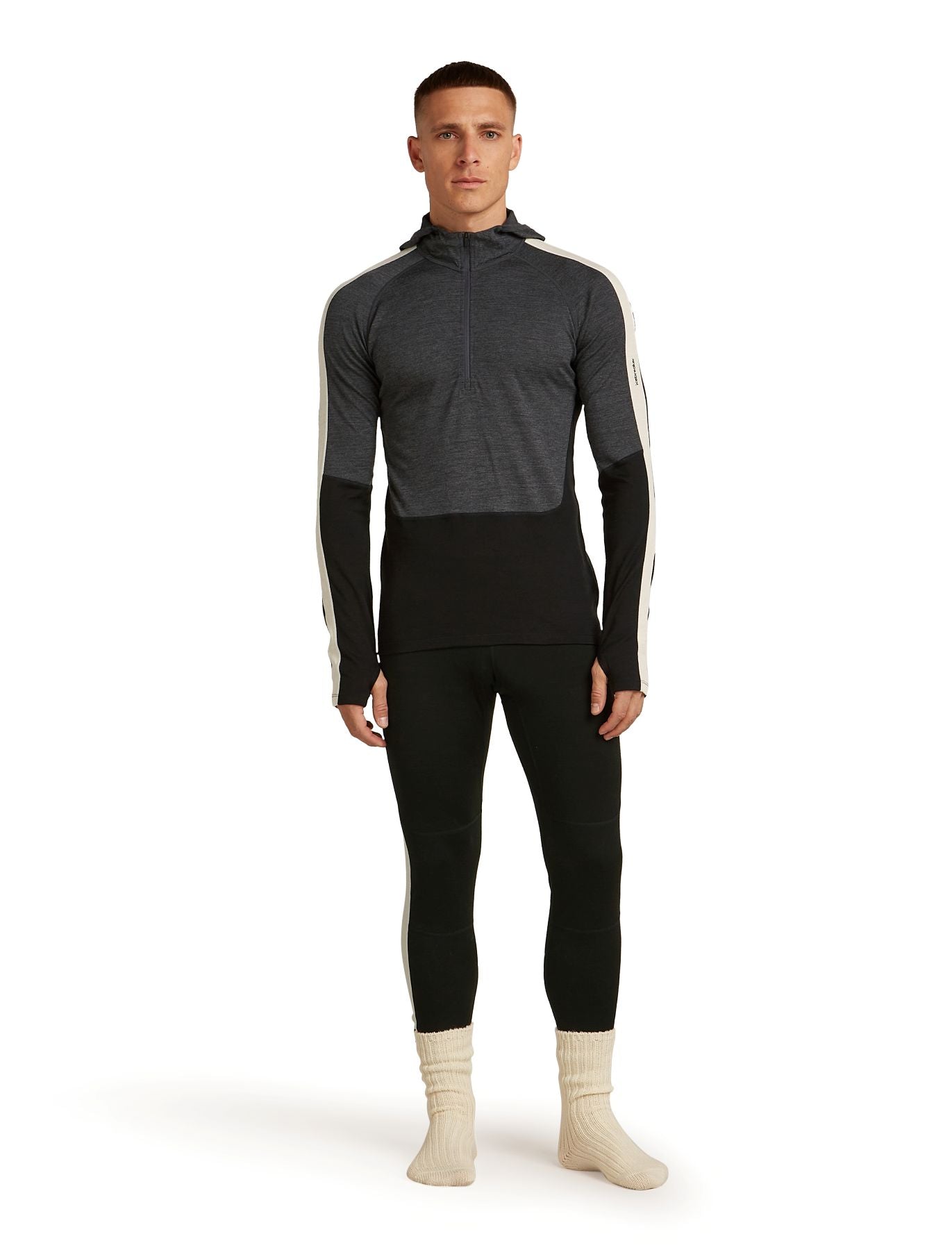 Termoveļas krekls Icebreaker Merino 200 Oasis+ LS Half Zip Hoodie vīriešu