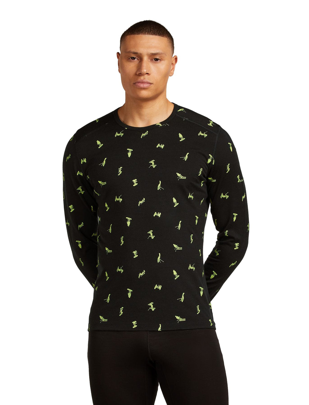 Termoveļas krekls Icebreaker Merino 200 Oasis LS Crewe Snow Day vīriešu