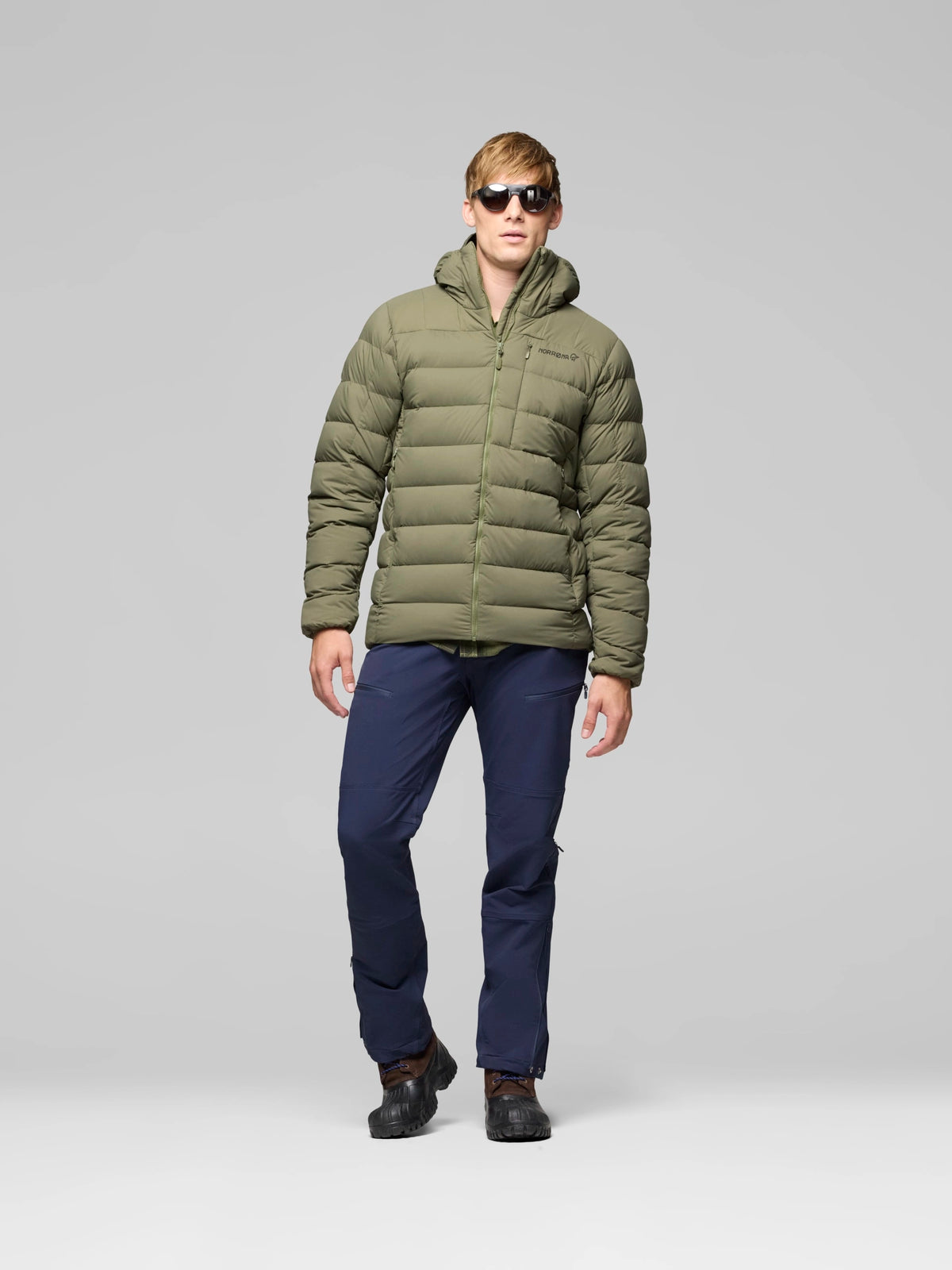 Dūnu jaka Norrona femund down700 Zip Hood vīriešu
