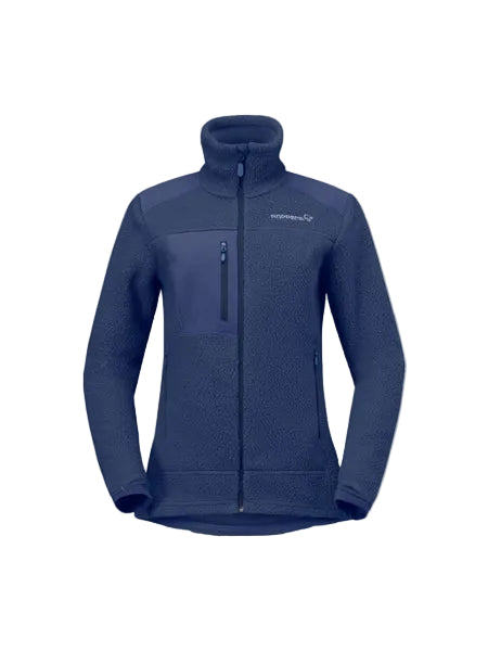 Flīsa jaka Norrona trollveggen warm3 sieviešu Indigo Night