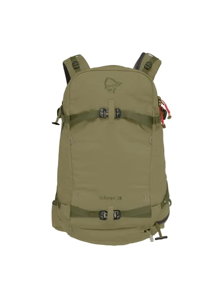 Slēpošanas mugursoma Norrona lofoten 28L sieviešu Deep Lichen Green