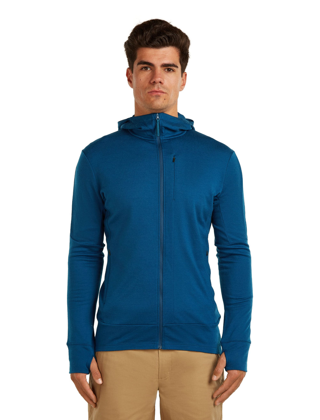 Merino jaka Icebreaker Quantum IV LS Zip Hoodie vīriešu