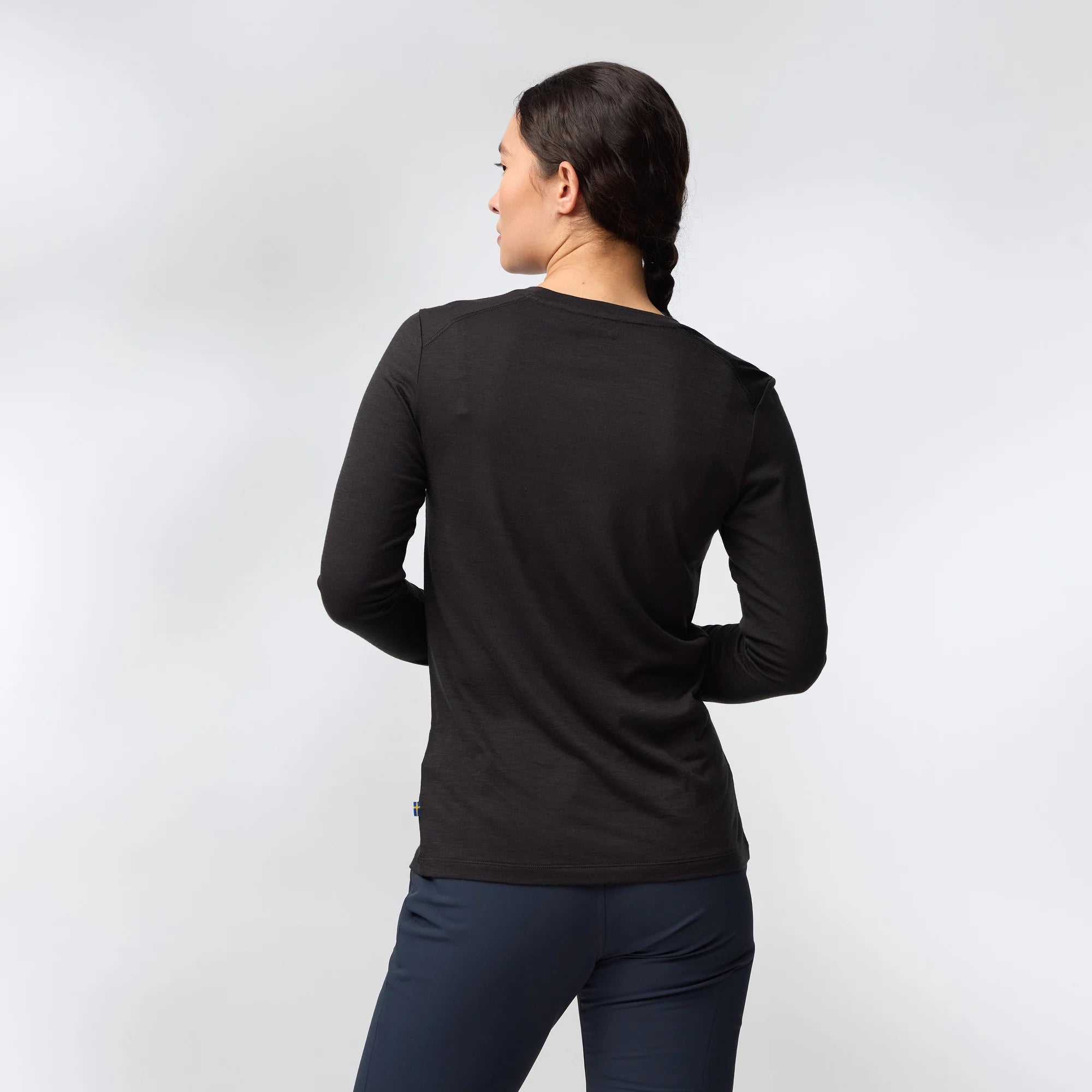 T-krekls Fjallraven Abisko Wool LS sieviešu