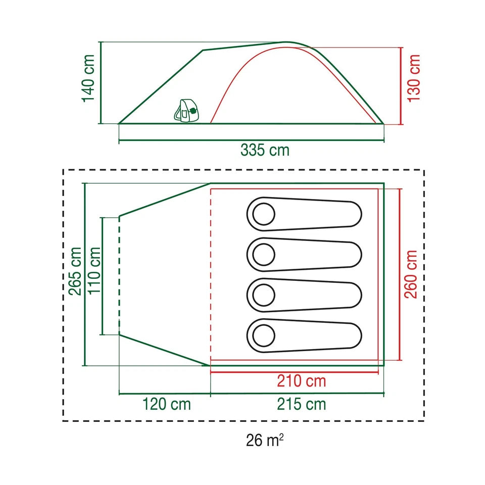 Coleman Darwin 4 Plus Blackout four-person tent