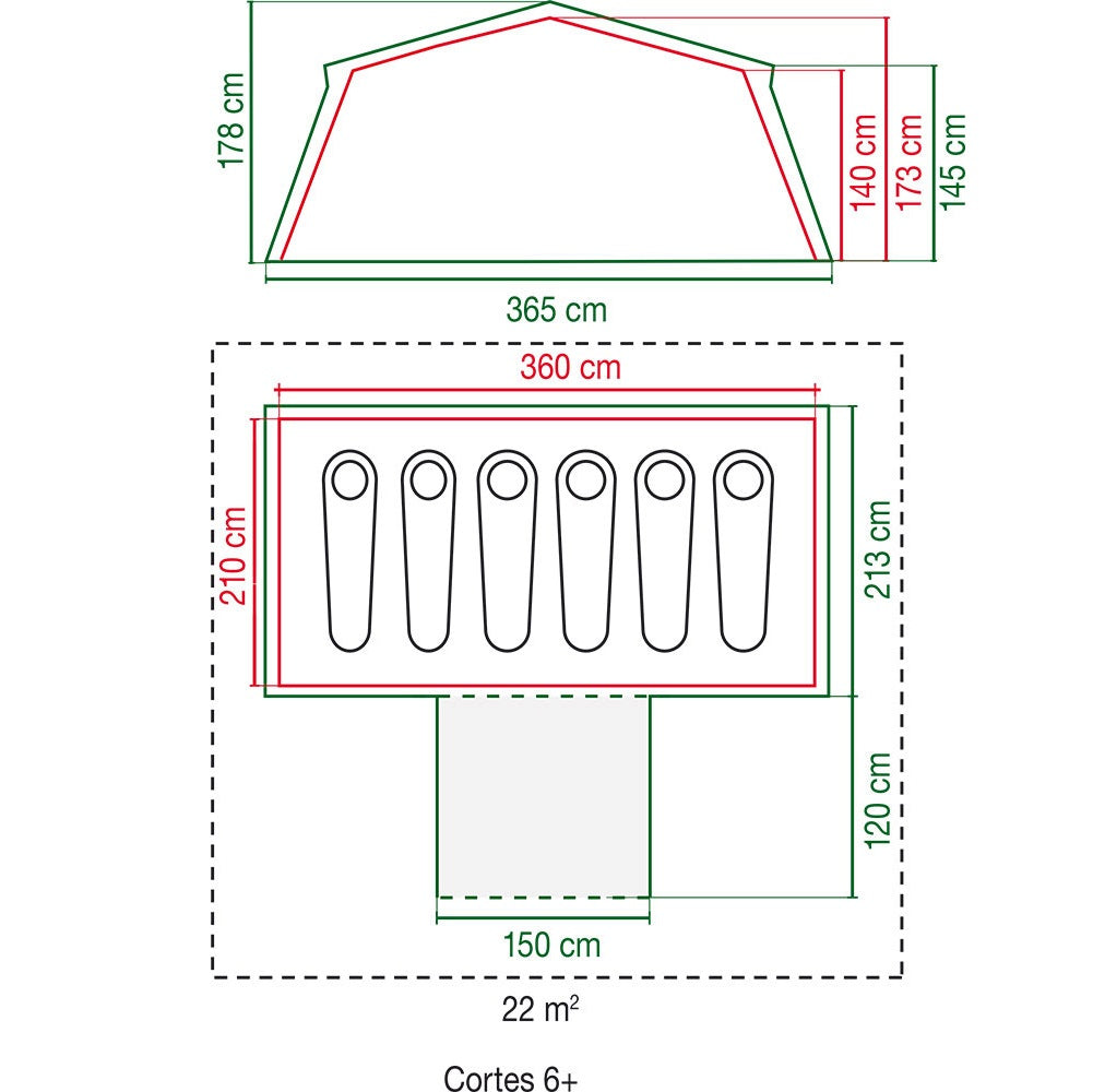 Sešvietīga telts Coleman Cortes 6 Plus