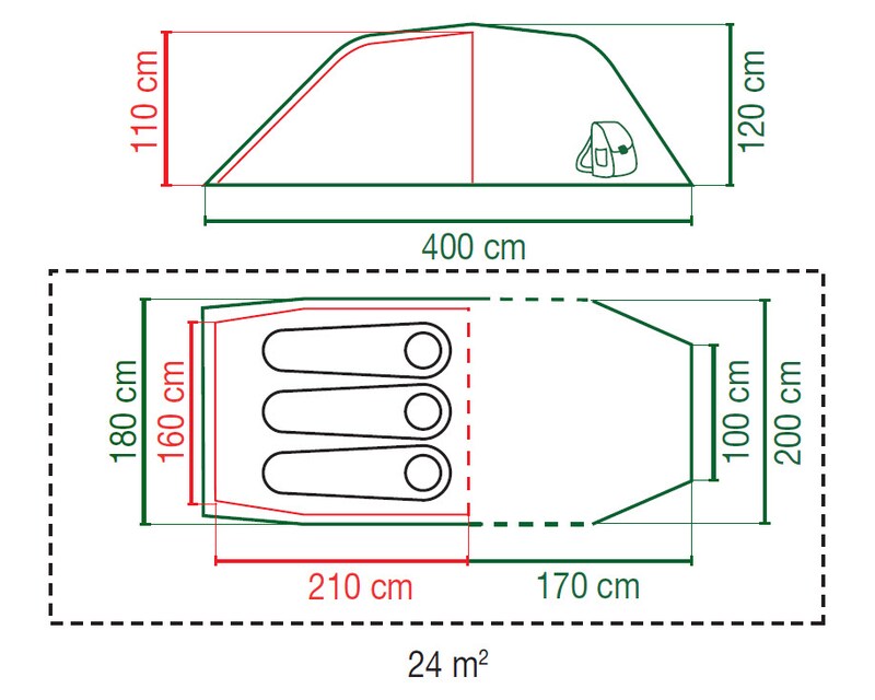 Coleman Laramie 3 Blackout 3-person tent