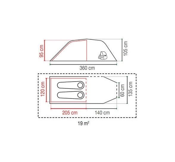 Divvietīga telts Coleman Cortes 2
