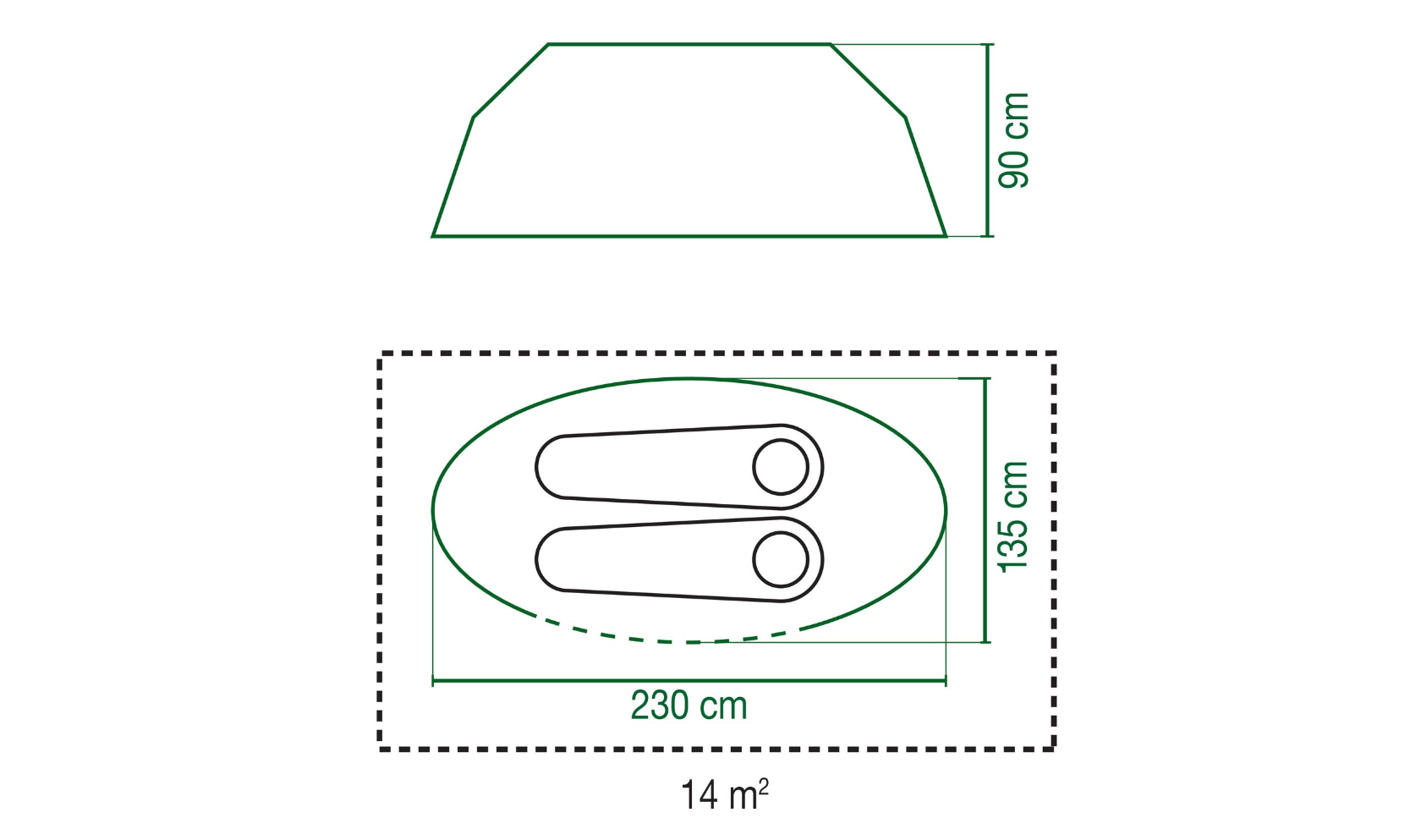 Divvietīga telts Coleman Galiano 2