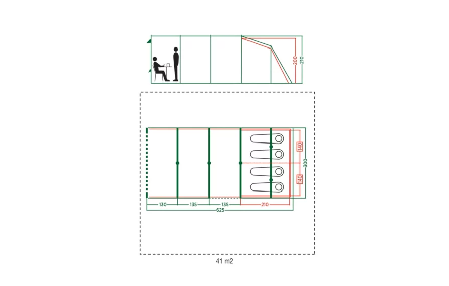 Četrvietīga telts Coleman Meadowood 4L Blackout