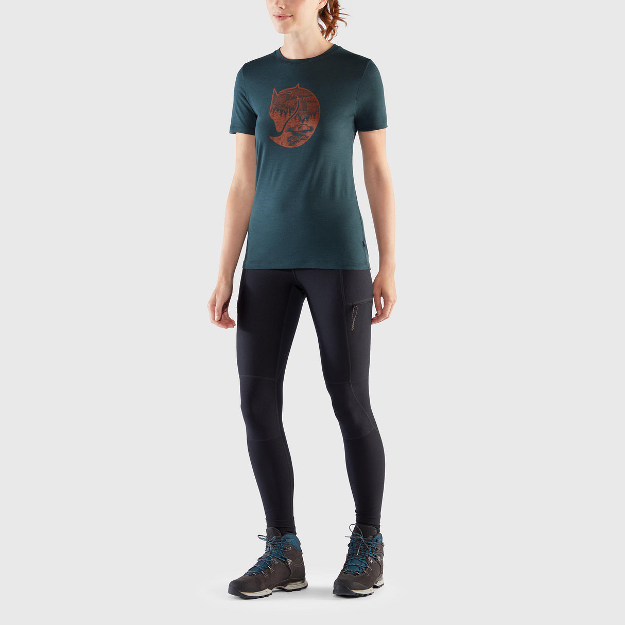 Fjallraven krekls Abisko Wool Fox SS sieviešu