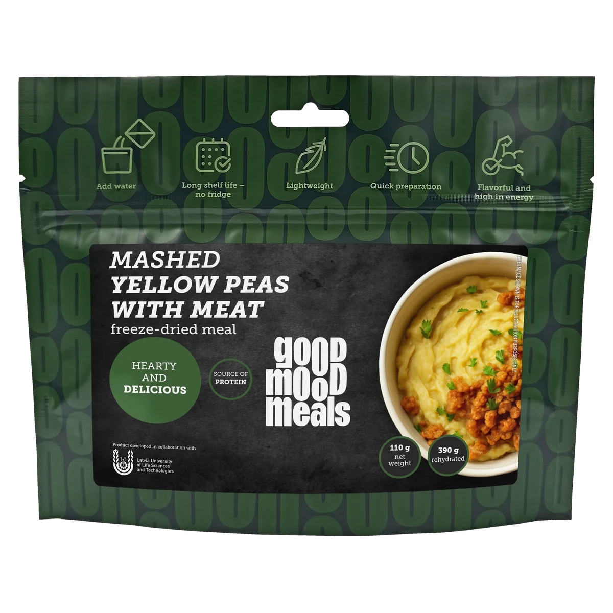 Freeze-dried food Good Mood Meals Yellow pea puree with meat