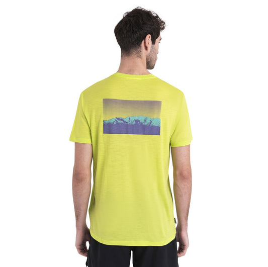 Merino T-krekls Icebreaker 150 Tech Lite III Natural Run Club 2.0 vīriešu Hyper