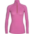 Termoveļas krekls Icebreaker Merino Zone Half Zip 150 sieviešu Cosmic Grape