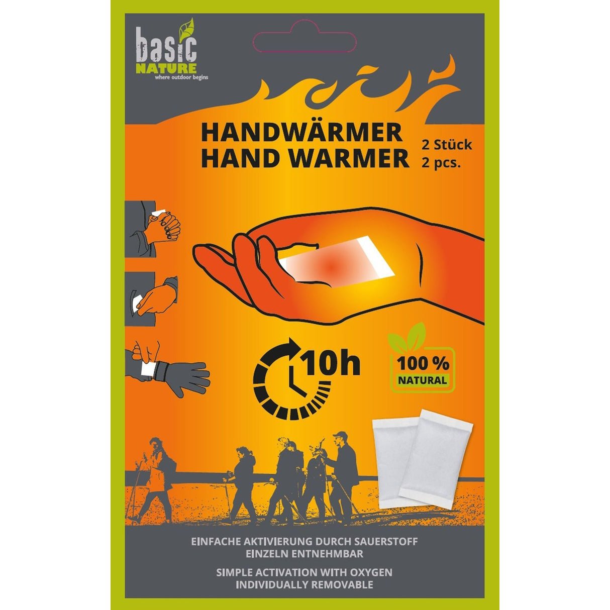 Hand warmers Basic nature 2pcs