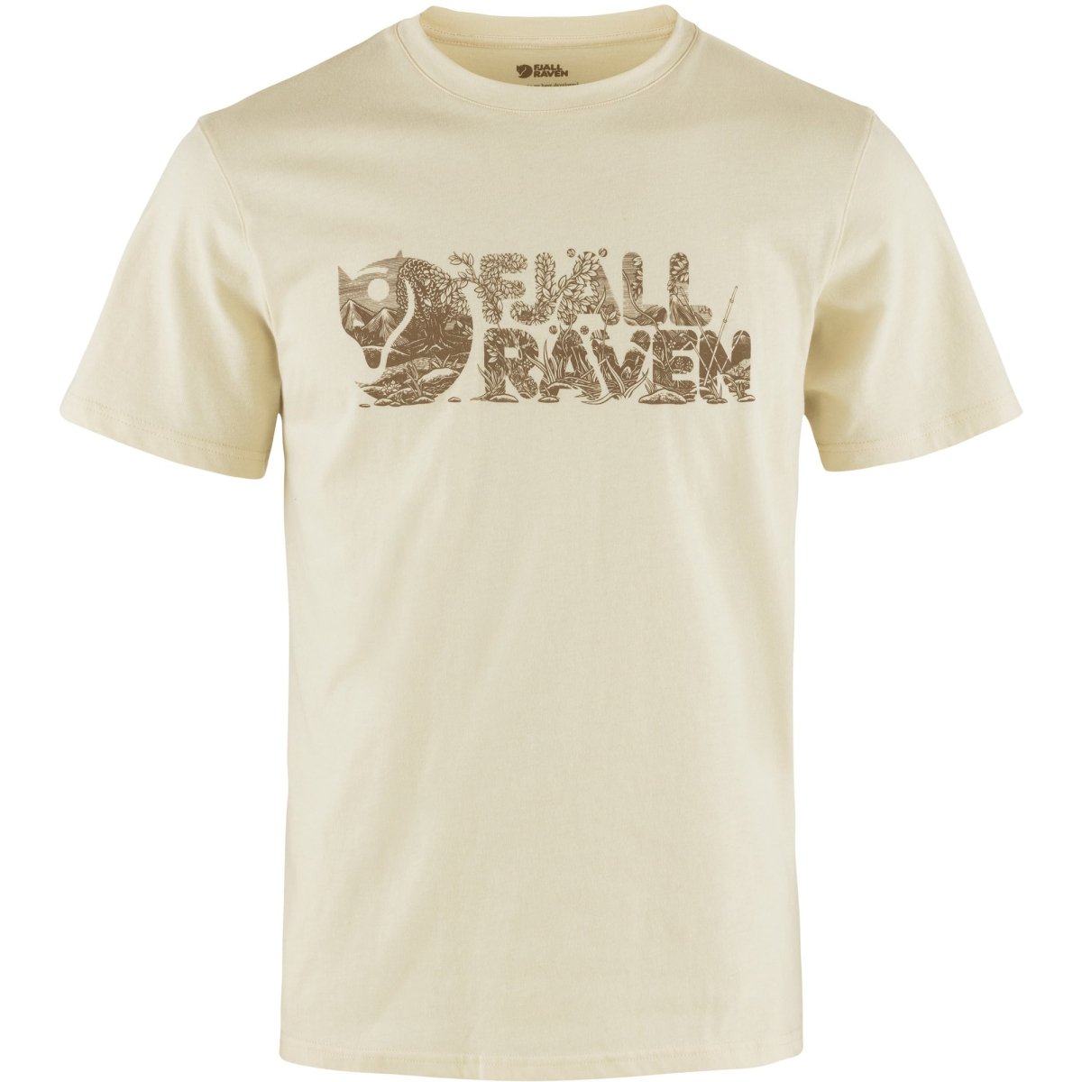 T-krekls Fjallraven Logo vīriešu Chalk White