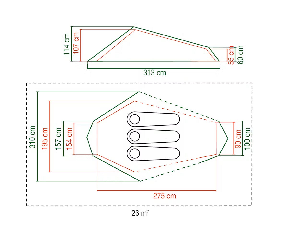 Trīsvietīga telts Coleman Cobra 3