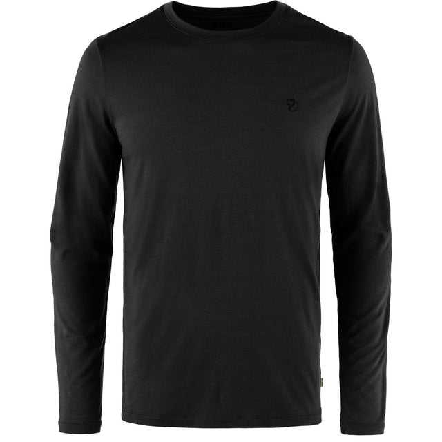 Termokrekls Fjallraven Abisko Wool LS vīriešu Black