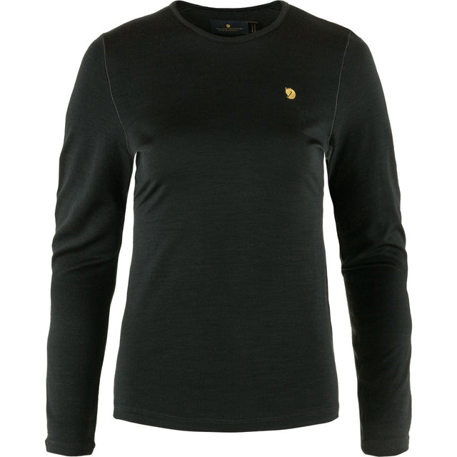Termokrekls Fjallraven Bergtagen Thinwool LS sieviešu Black