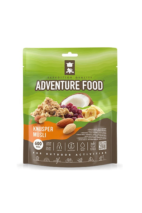 Adventure Food Knusper Musli tūristu pārtika brokastis