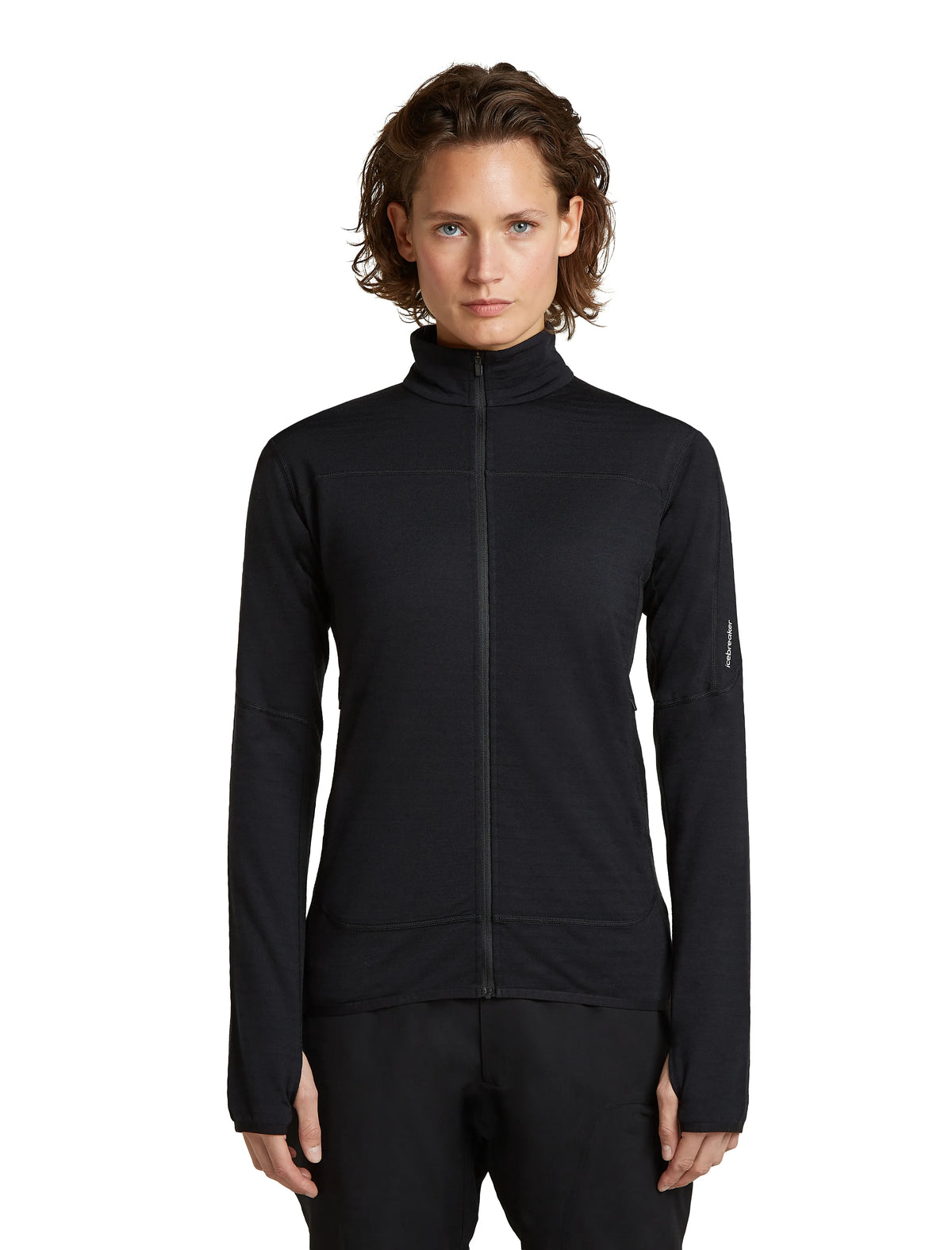 Vilnas jaka Icebreaker Real Fleece Descend LS Zip sieviešu