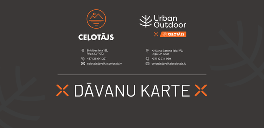 Veikals Ceļotājs un Urban Outdoor Dāvanu kartes ar atlaidi