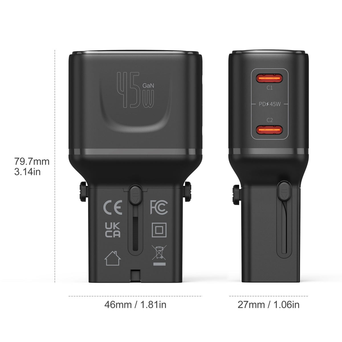 Adapteris Origin Outdoors USB-PD Charger Travel-45W