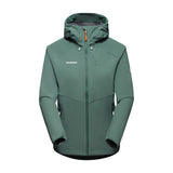 Vējjaka Mammut Ultimate Comfort SO Hooded sieviešu Dark Jade