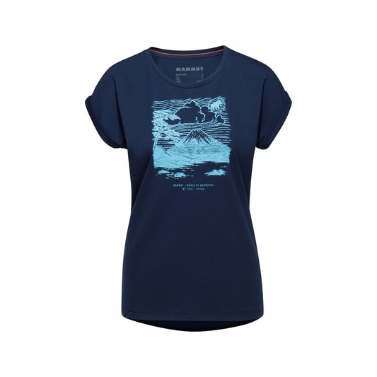 T-krekls Mammut Mountain Fujiyama sieviešu Marine