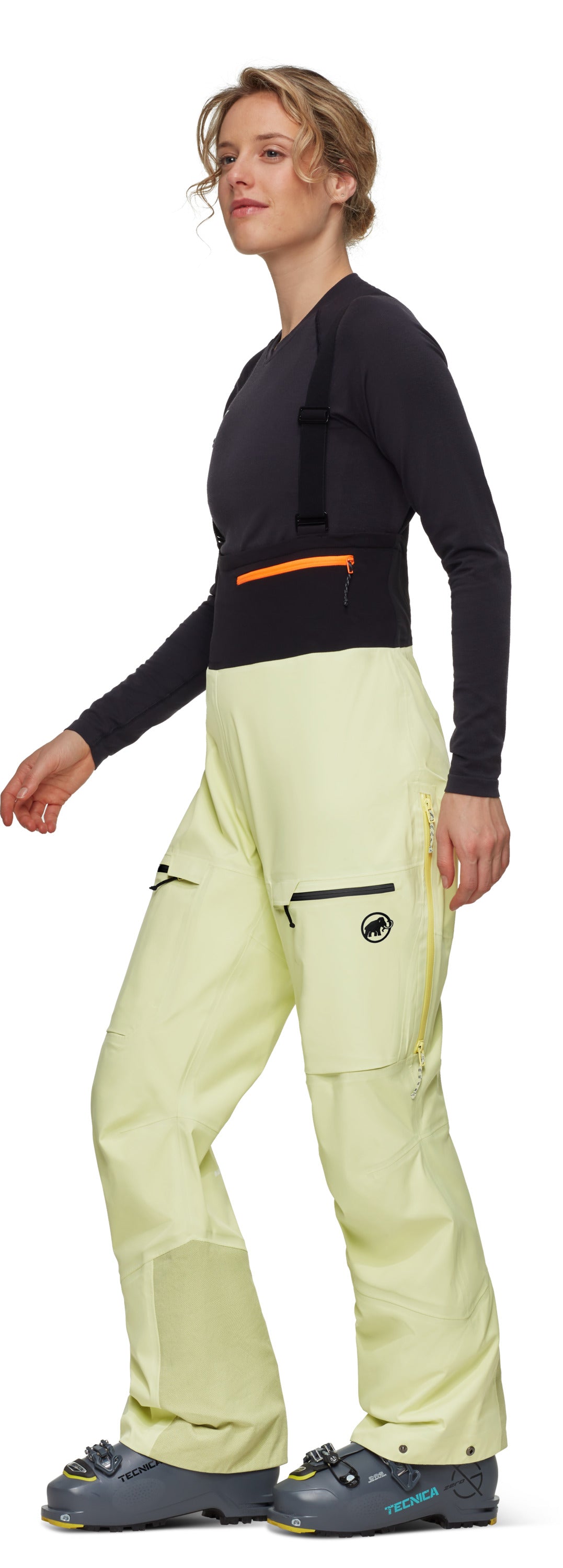 Slēpošanas bikses Mammut Haldigrat HS Bib sieviešu