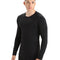 Termoveļas krekls Icebreaker Merino Oasis LS Crewe 200 vīriešu Black