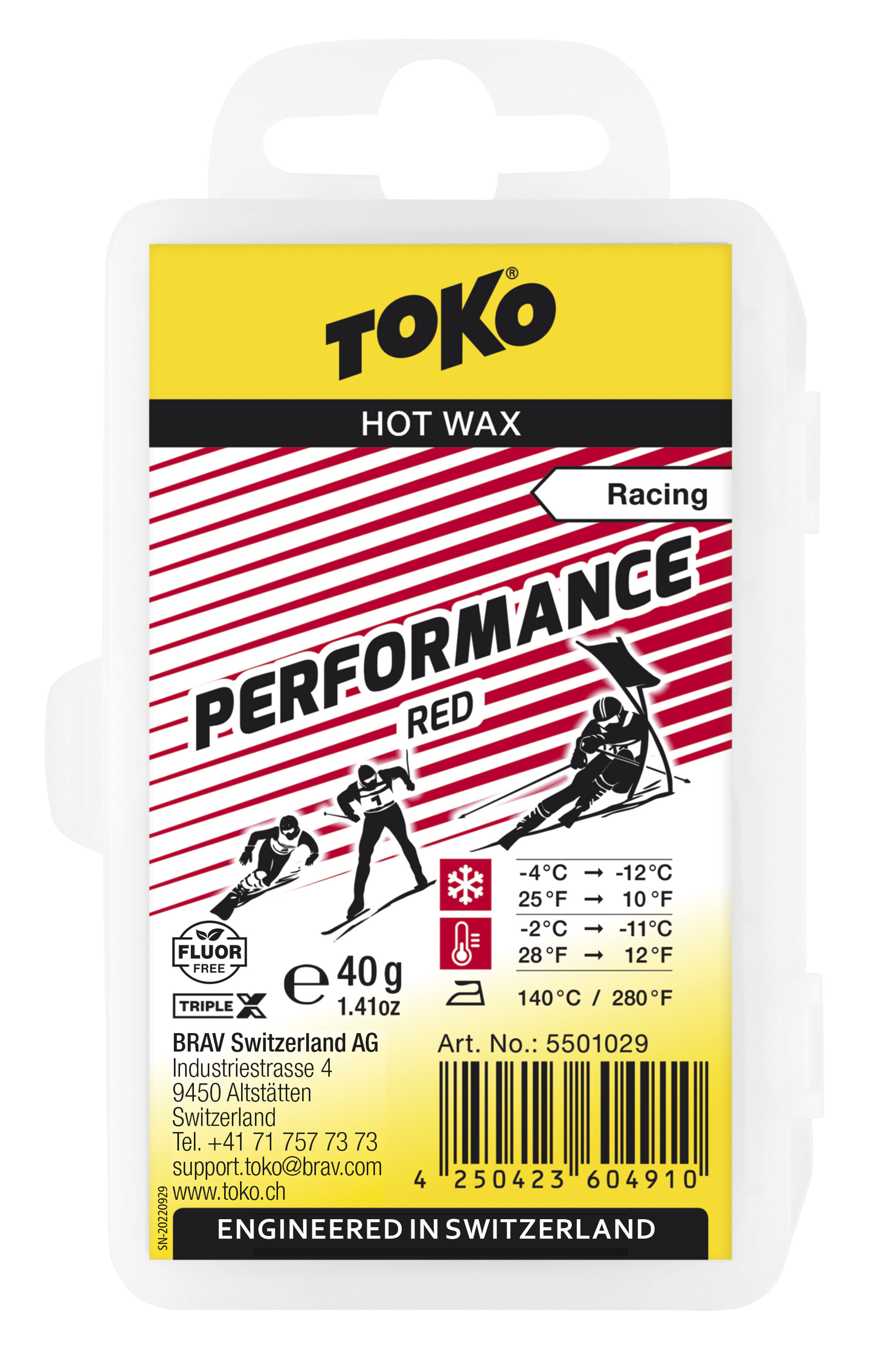 Toko vasks Performance Hot Wax red 40 g