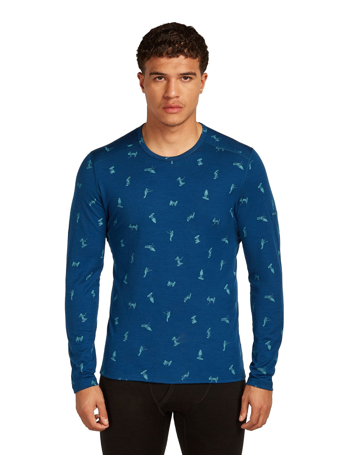 Termoveļas krekls Icebreaker Merino 200 Oasis LS Crewe Snow Day vīriešu
