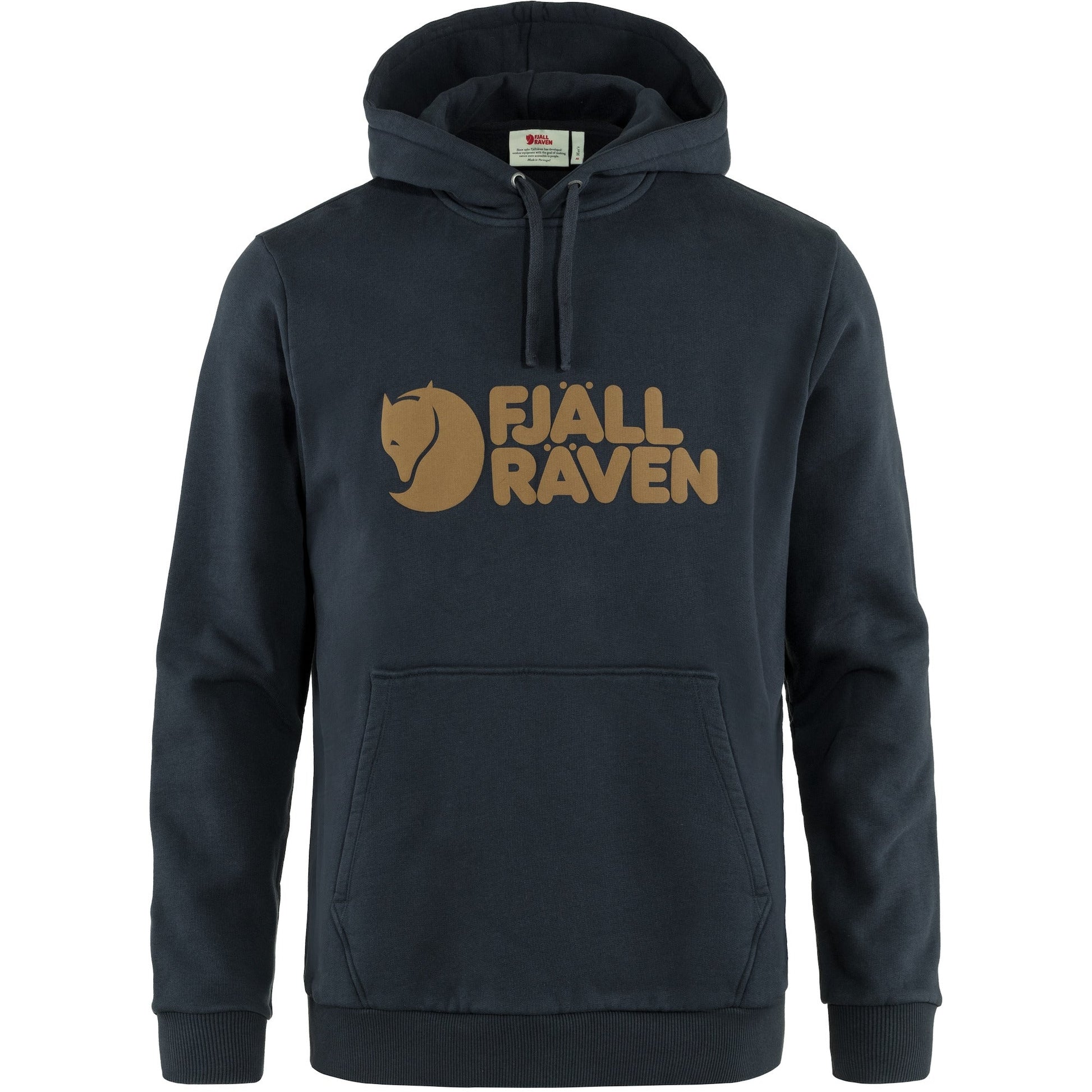 Džemperis Fjallraven Logo Hoodie vīriešu Dark Navy XL