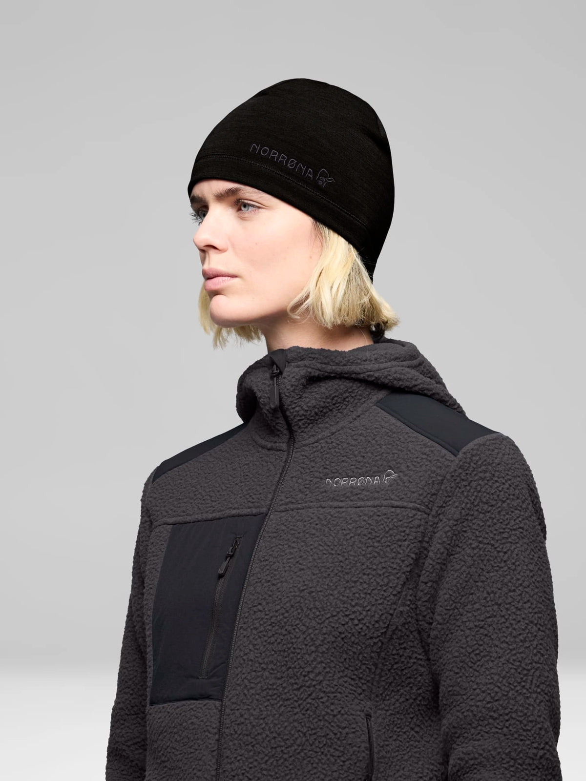 Flīsa cepure Norrøna /29 warmwool2 Caviar Black