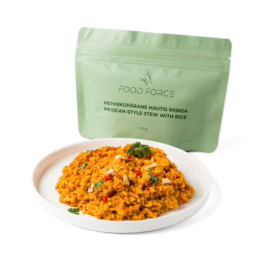 Rīsi ar vistu meksikāņu gaumē Food Force dehidrēta tūristu pārtika 150g