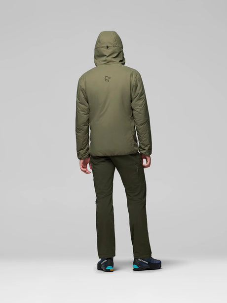 Pārgājienu jaka Norrøna femund thermo60 vīriešiem Olive Night
