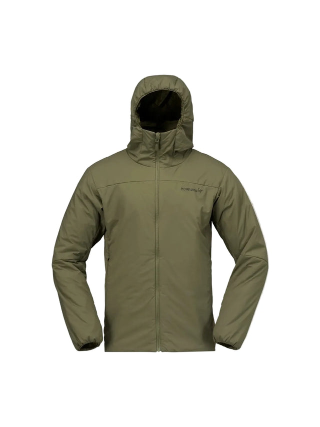 Pārgājienu jaka Norrøna femund thermo60 vīriešiem Olive Night