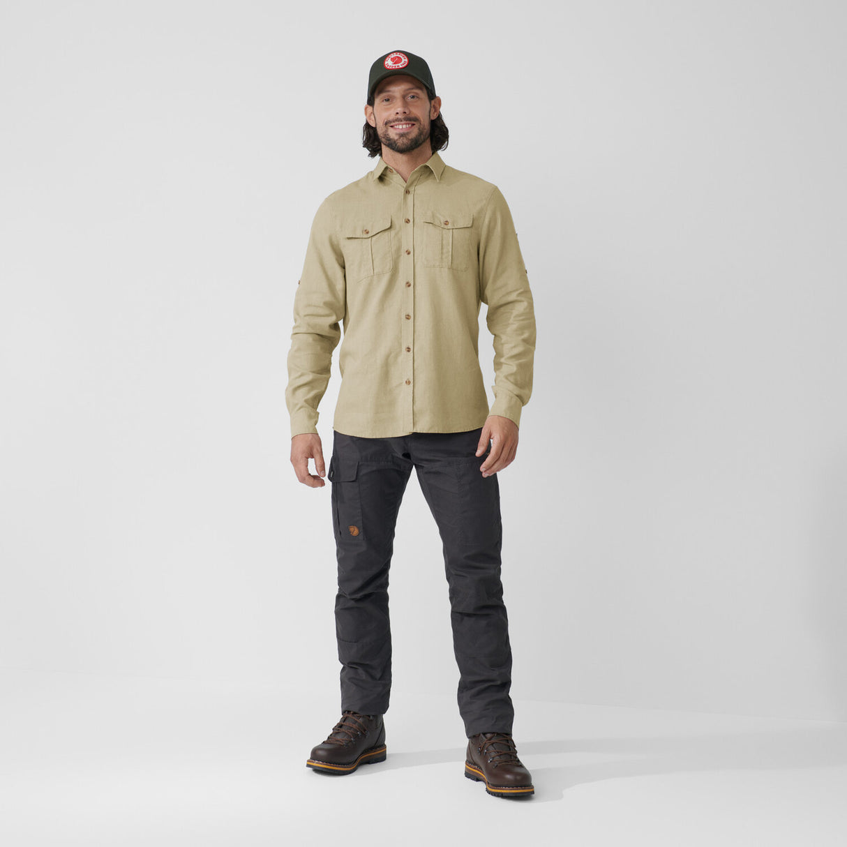 Krekls Fjallraven Övik Travel Shirt LS vīriešu