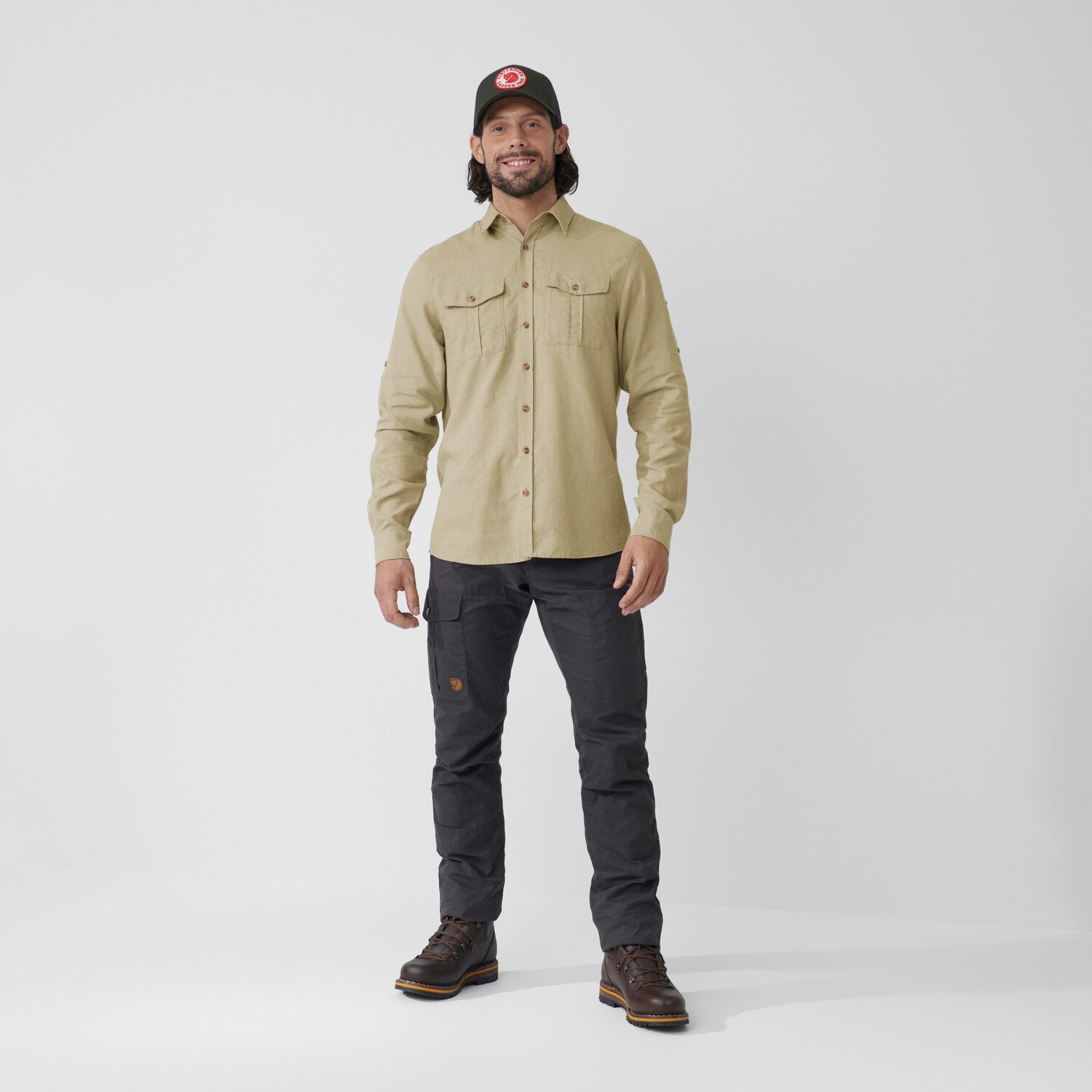 Krekls Fjallraven Övik Travel Shirt LS vīriešu