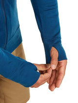 Merino jaka Icebreaker Quantum IV LS Zip Hoodie vīriešu