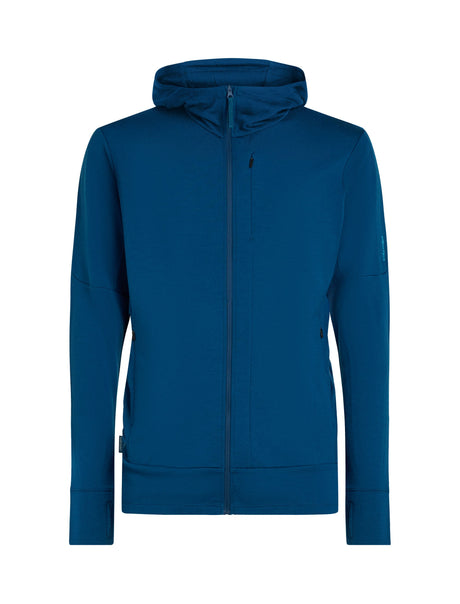 Merino jaka Icebreaker Quantum IV LS Zip Hoodie vīriešu