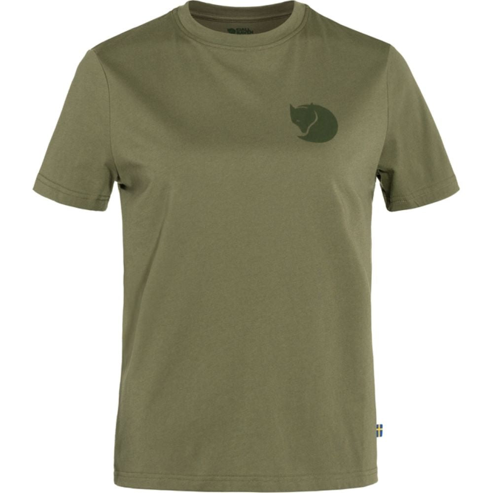 T-krekls Fjallraven Fox Boxy Logo Tee sieviešu Green