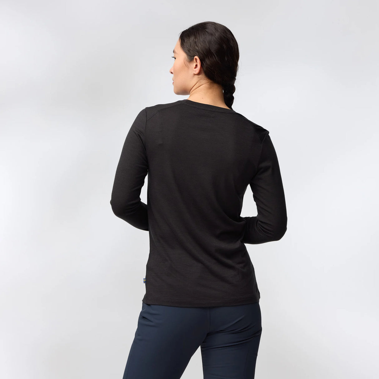 T-krekls Fjallraven Abisko Wool LS sieviešu