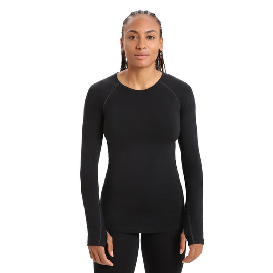 Merino termoveļas krekls Icebreaker BodyfitZone™ 200 sieviešu Black