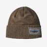 Cepure Patagonia Brodeo Beanie Fitz Roy Trout Patch: Ash Tan