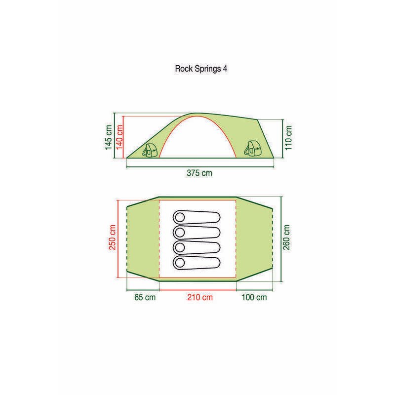 Četrvietīga telts Coleman Rock Springs 4