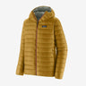 Dūnu jaka Patagonia Down Sweater Hoody vīriešu Cosmic Gold
