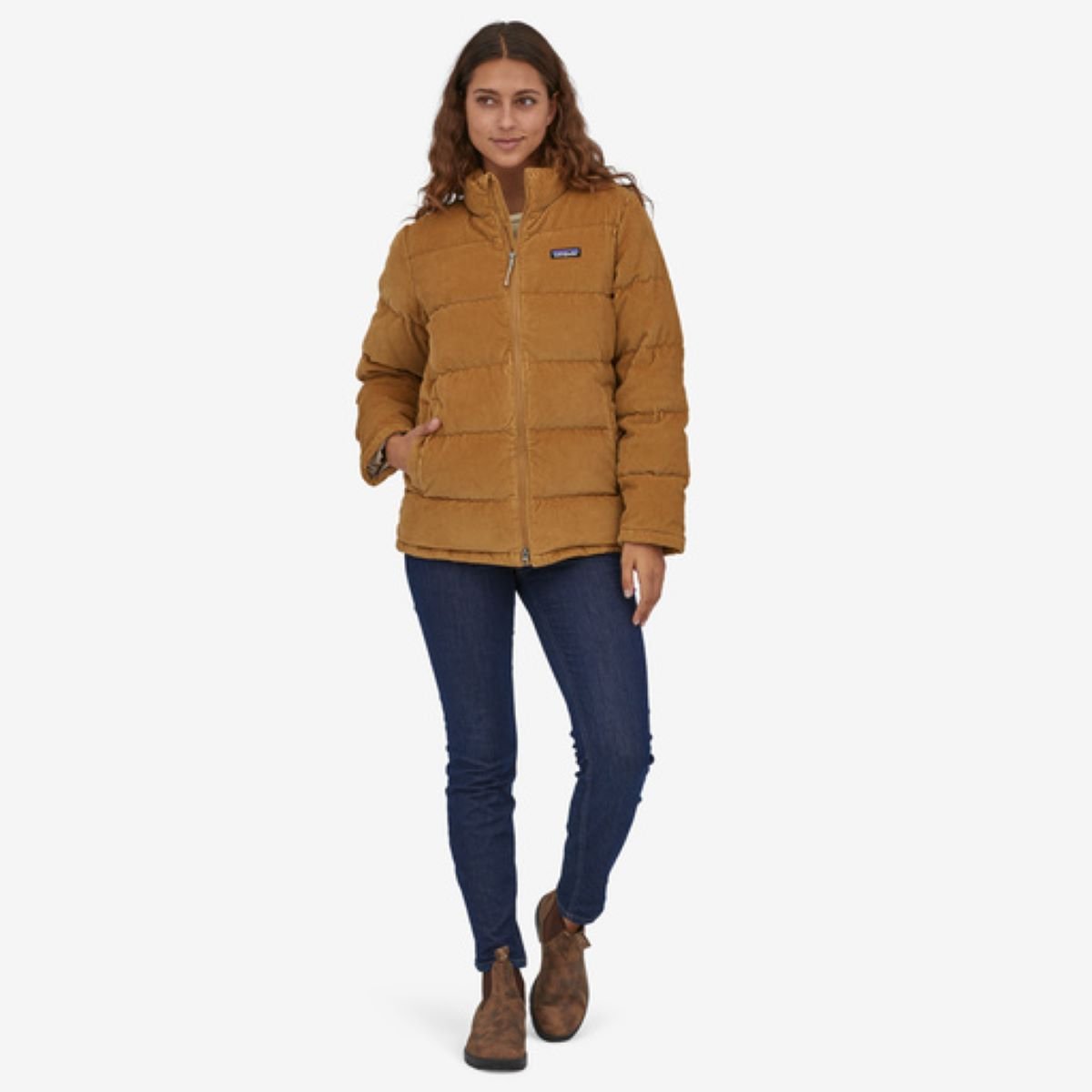 Dūnu mētelis Patagonia Cord Fjord Coat sieviešu